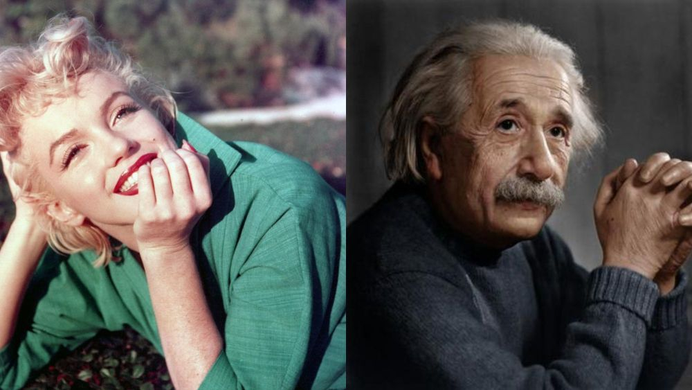 La imagen de Marylin Monroe y Albert Einstein 