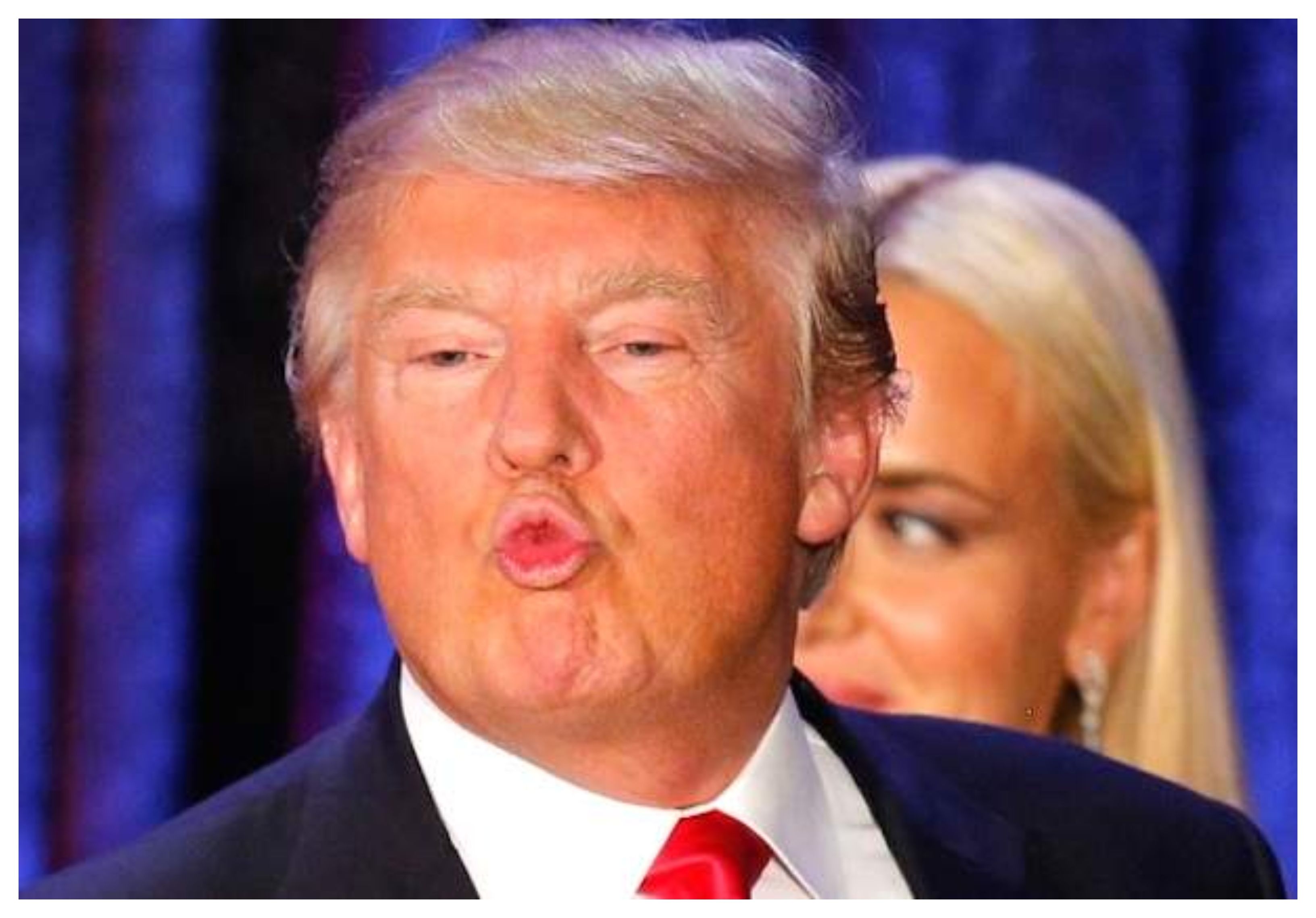 Donald Trump lanza un beso