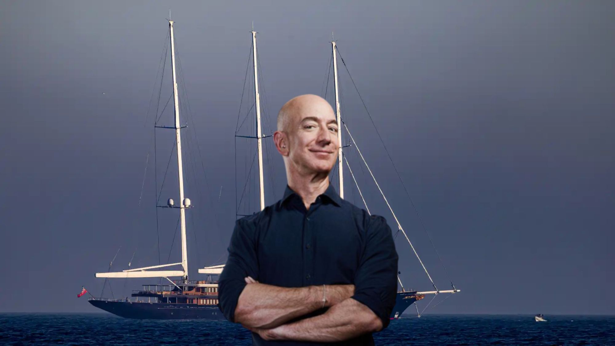 Jeff Bezos y su yate