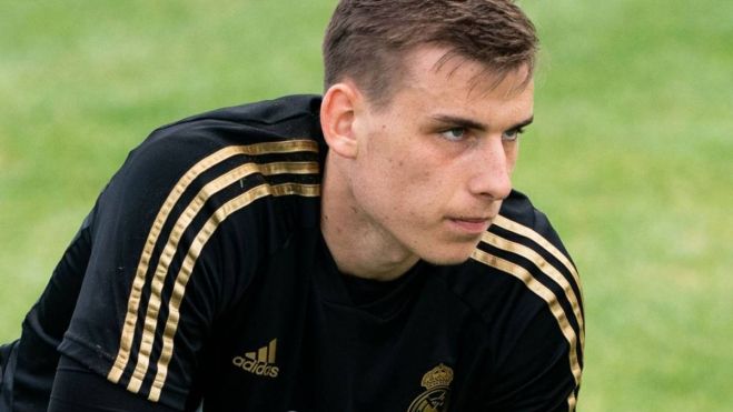 Lunin con el Real Madrid