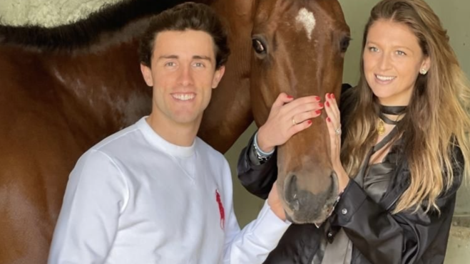 Odriozola y su novia