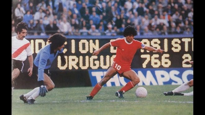 Maradona en su etapa con Argentinos Juniors